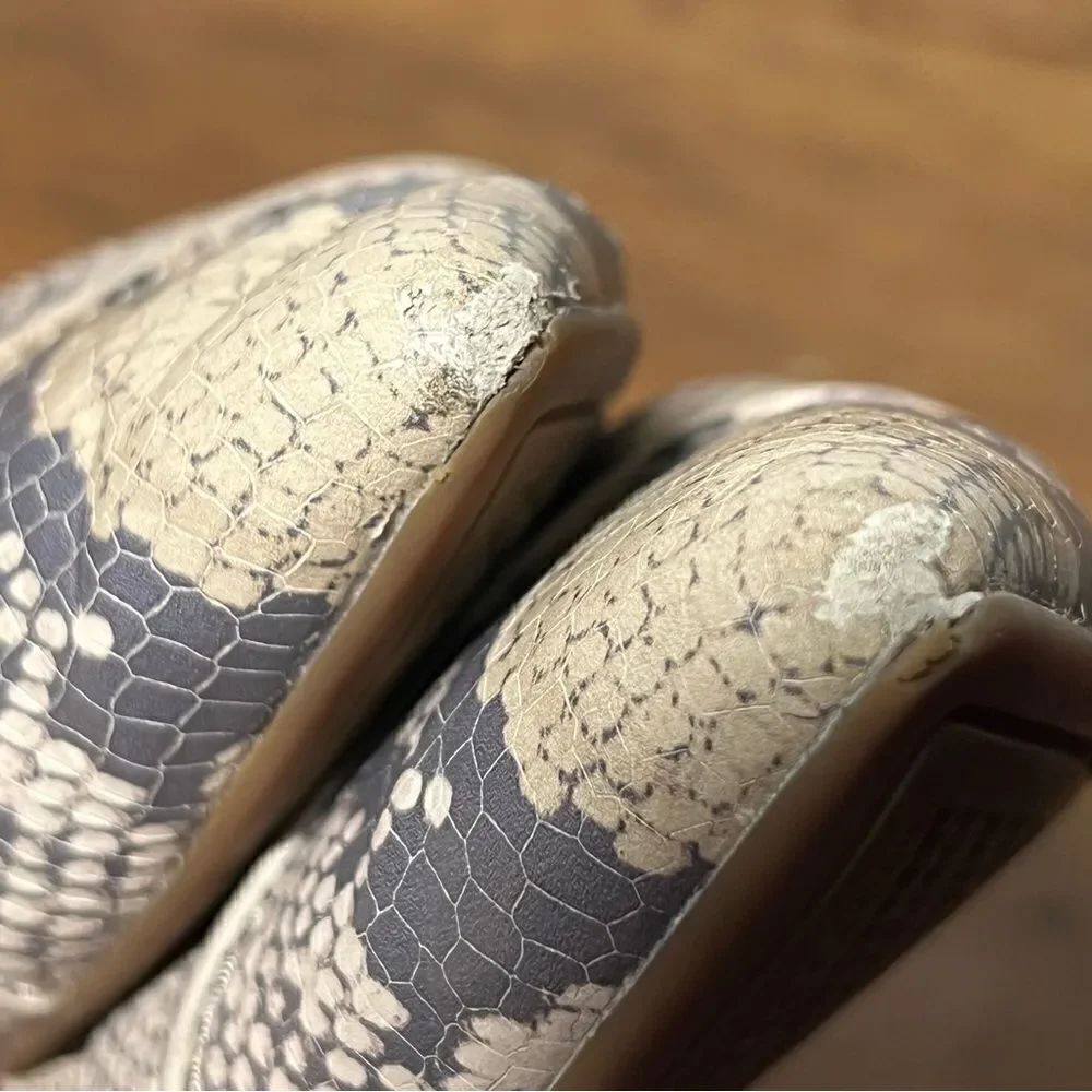 Cole Haan Ellora Skimmer Flats Python Snake‎ Print Leather Womens 6.5B
